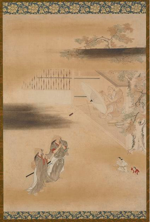 Iwasa Matabei komosou umbrella maker painting